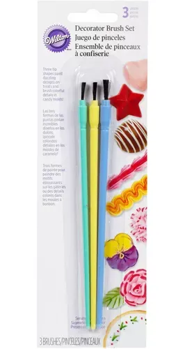 Juego de 3 Pinceles Finos Wilton
