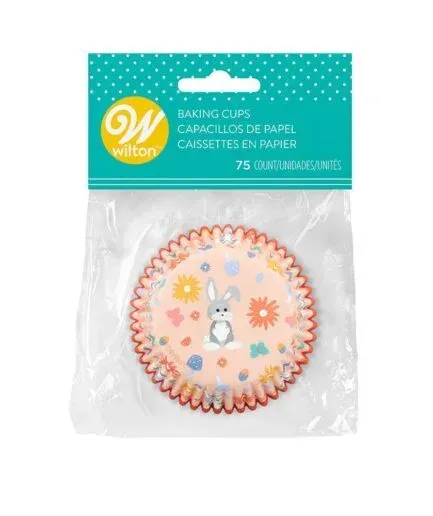 75 Cápsulas de Papel Mariposas Pascua Wilton