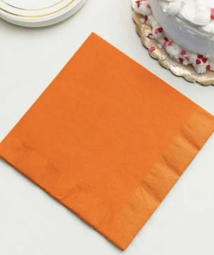 50 Servilletas Color Naranjo