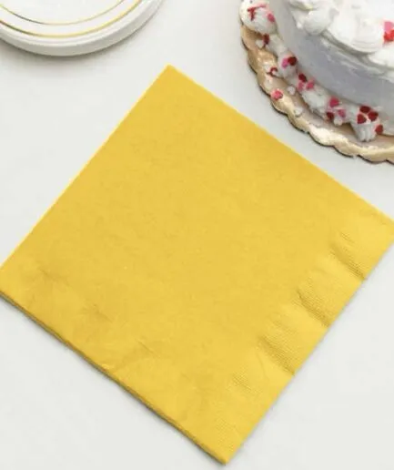 50 Servilletas Color Amarillo