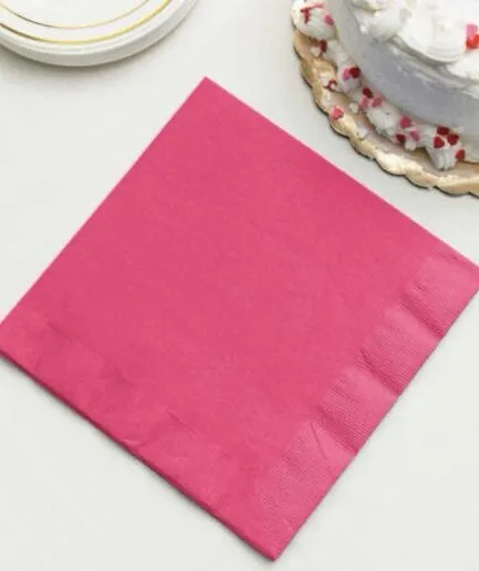 50 Servilletas Color Fucsia