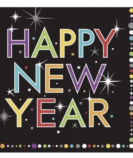Servilletas Año Nuevo Brillos