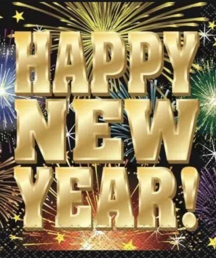 Servilletas Año Nuevo Dorada