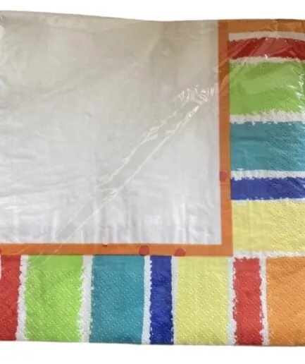 Servilletas Blancas Líneas