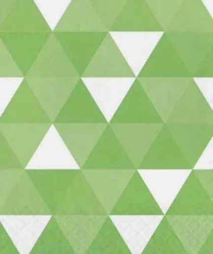 Servilletas Figuras Geométricas Verde
