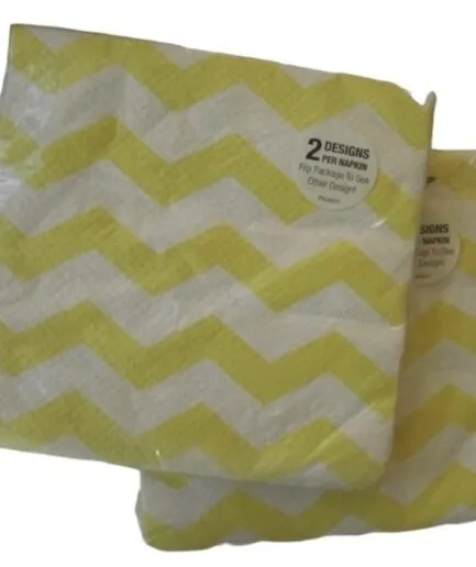 Servilletas Amarillas y Blanco