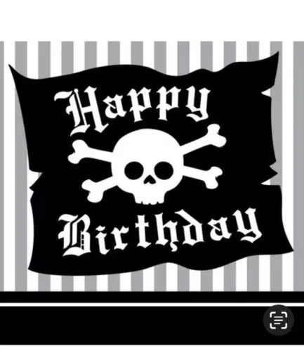 Servilletas Pirata Happy Birthday