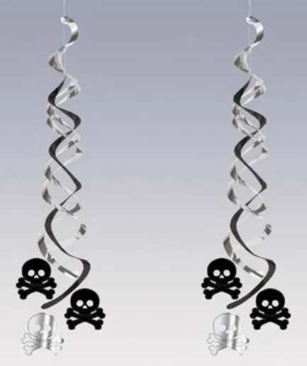 Colgantes Cumpleaños Calavera Pirata