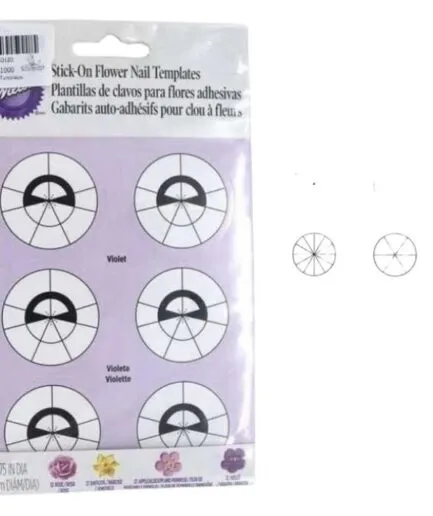 48 Plantillas de Clavos para Flores Adhesivas Wilton