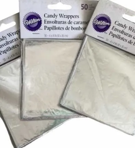 50 Papeles para Alfajores Chocolates Plateado Wilton