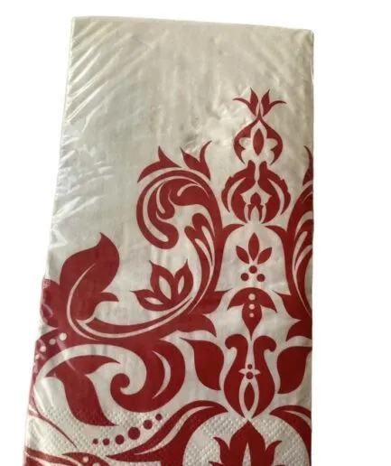 Servilletas Color Blancas y Rojo