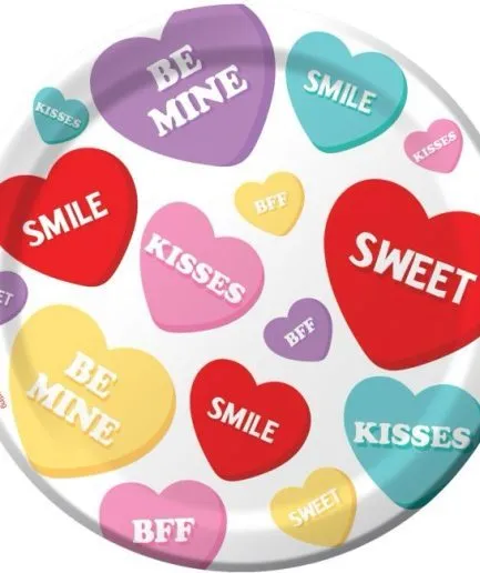 Platos Corazones Sweet Colores
