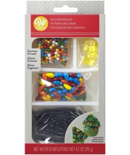 Set Decoración Comestible Árbol Navidad Sprinkles Wilton