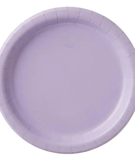 24 Platos Desechables Color Lavanda