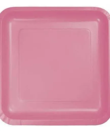 18 Platos Desechables Grandes Rosado