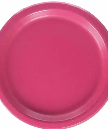 Platos Desechables Color Fucsia
