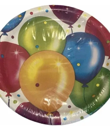 Platos Desechables Cumpleaños Balloons