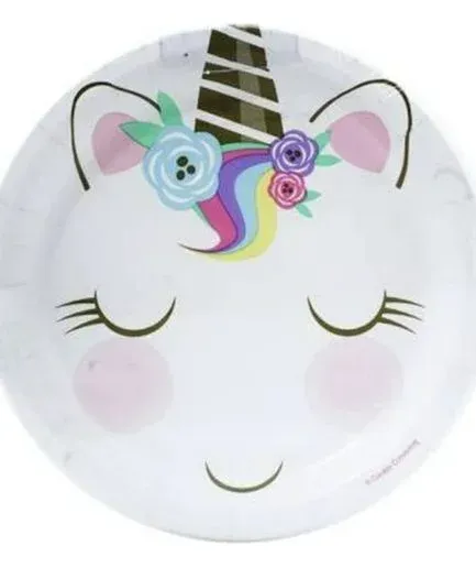 Platos Cumpleaños Unicornio