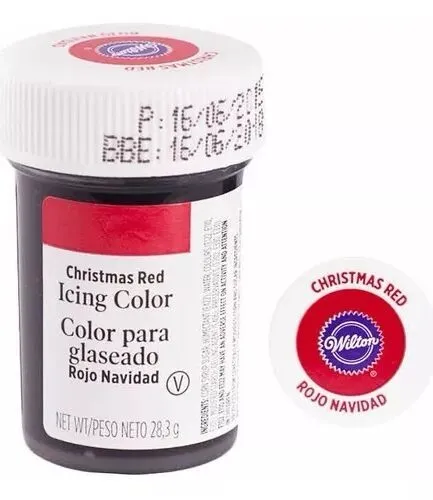 Colorante Comestible Rojo Navidad Wilton