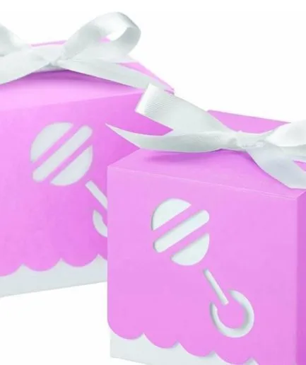 25 Cajas de Recuerdos Rosado Baby Shower Wilton