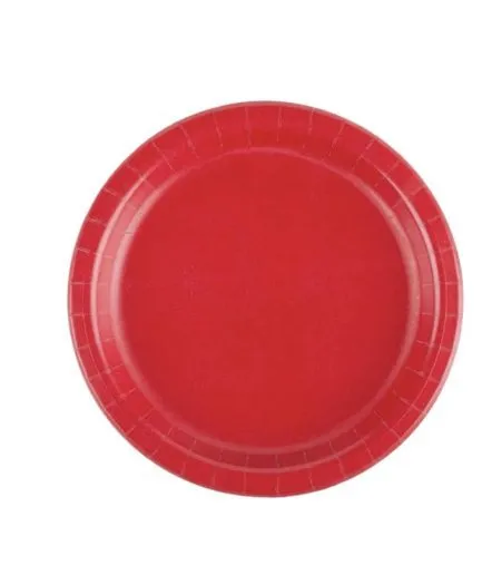 Platos Desechables Color Rojo