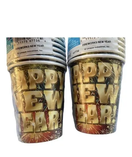 Vasos Desechables Happy New Year