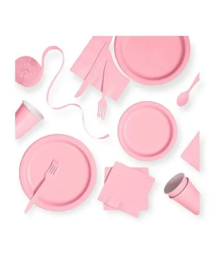 24 Cubiertos Color Rosado