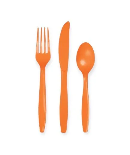 Cubiertos Color Naranjo