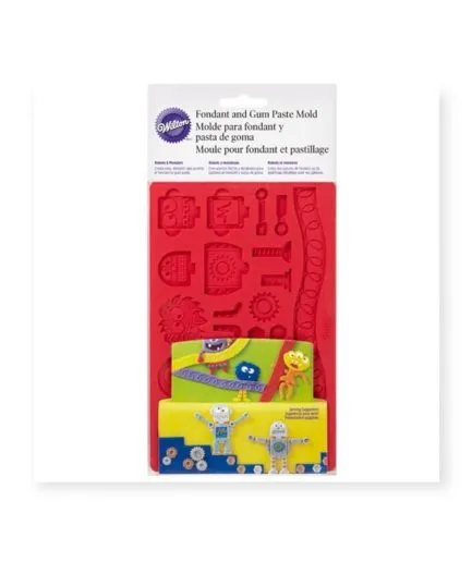 Molde Robots Monstruos para Fondant y Pasta de Goma