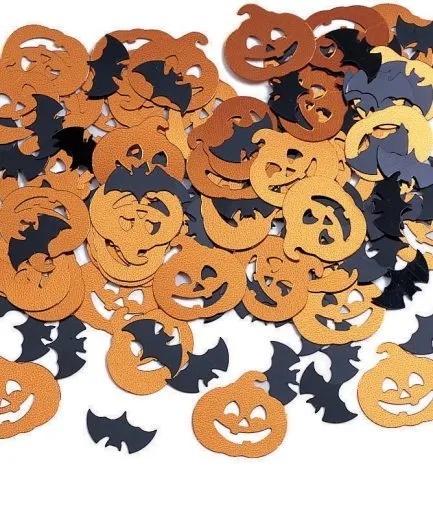 Confetti Halloween Calabaza Bat