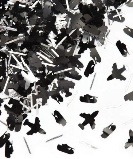Confetti Negro Plateado