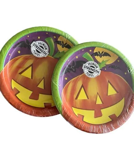 Platos Halloween Stars Calabazas 17 cm