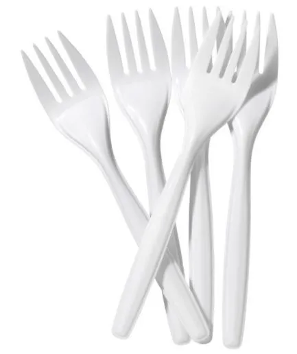 Tenedores Desechables Blancos