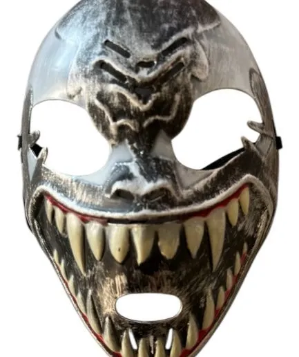 Máscara Halloween del Terror Plateada