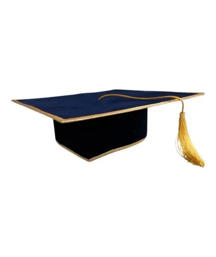Birrete de Graduación Azul Marino Terciopelo