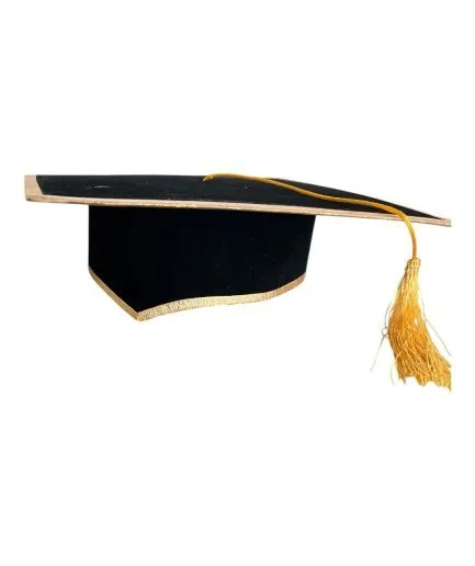 Birrete de Graduación Negro Terciopelo