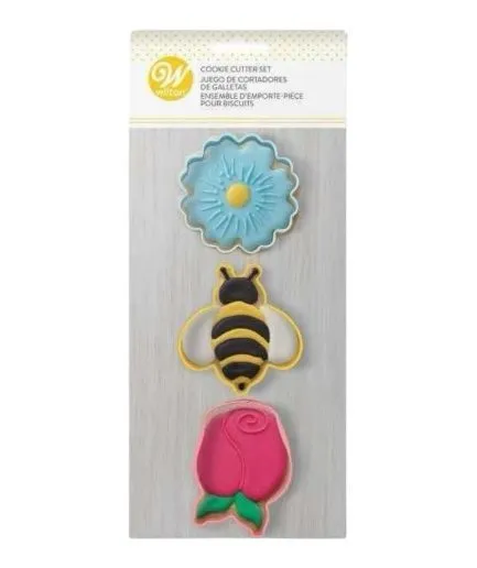 Cortadores de Galletas Flores y Abeja Wilton