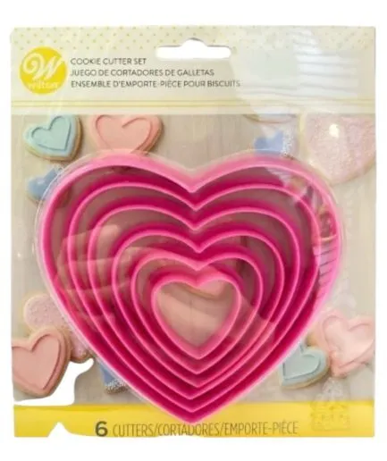 Cortadores para galletas forma de Corazones