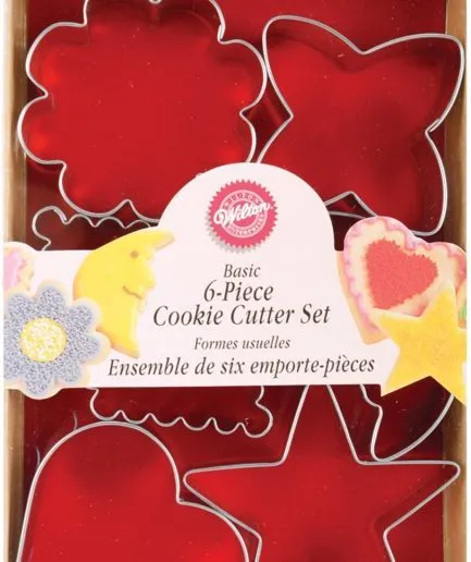 7 Cortadores Metálicos para Galletas Corazones Flores Estrellas Wilton