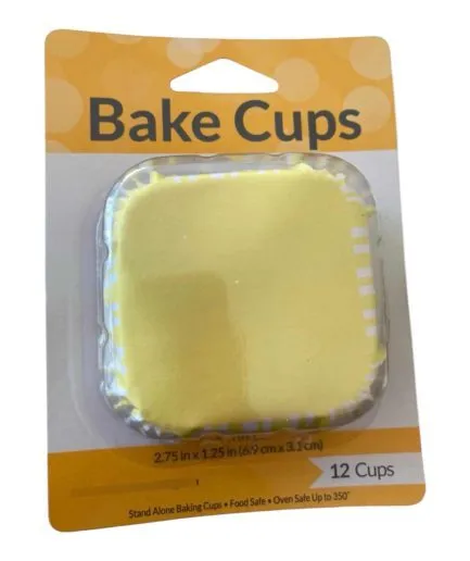 12 Cápsulas Cuadraras Amarillo