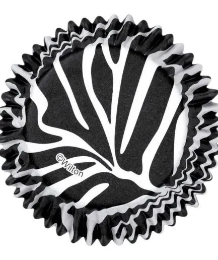 36 Cápsulas Color Cups Foil Zebra Wilton