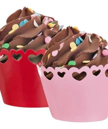 12 Cápsulas Corazones CoraRosada Rojo