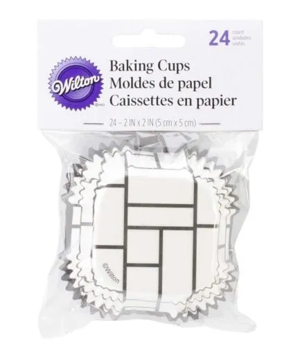 24 Cápsulas Cuadradas Blancas Wilton