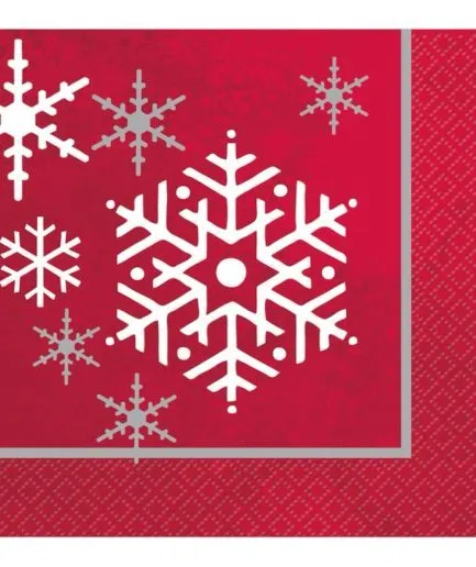 Servilletas Copos de Nieve Navidad