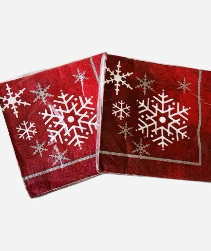 Servilletas Copos de Nieve Navidad