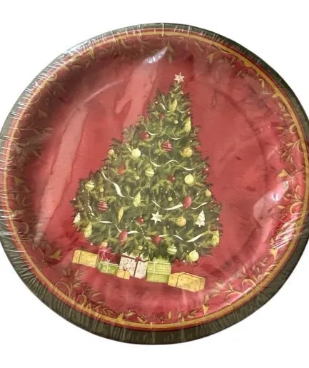 Platos Desechables Árbol de Navidad