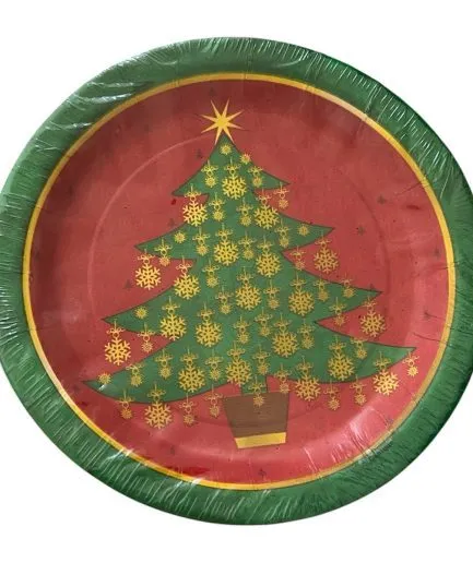 Platos Desechables Árbol Navidad