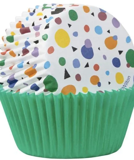 75 Cápsulas Colores Geométricos Wilton