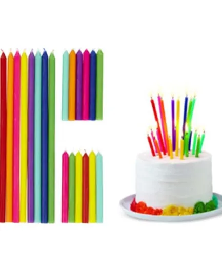 20 Velas de Cumpleaños Colores Wilton