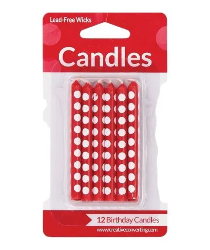 12 Velas Rojas Polka